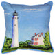 Pair of Betsy Drake Fenwick Island Light House Indoor / Outdoor Pillows