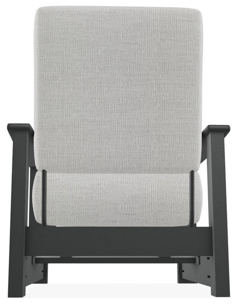 Leeward Deep Seat Outdoor Armchair with Hidden Motion, Grasscloth Cloud/Graphite