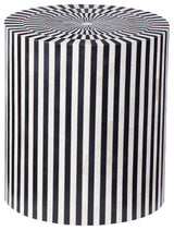 Teague Accent Table - Black/White Bone