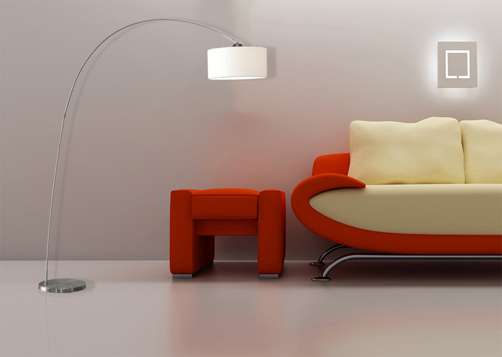 Adelina Arched Brushed Steel Floor Lamp