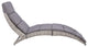 vidaXL Sun Lounger Gray and dark gray