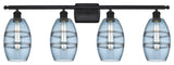 Ballston-Vaz 4-Light 36" Bath Vanity Light, Matte Black, Princess Blue
