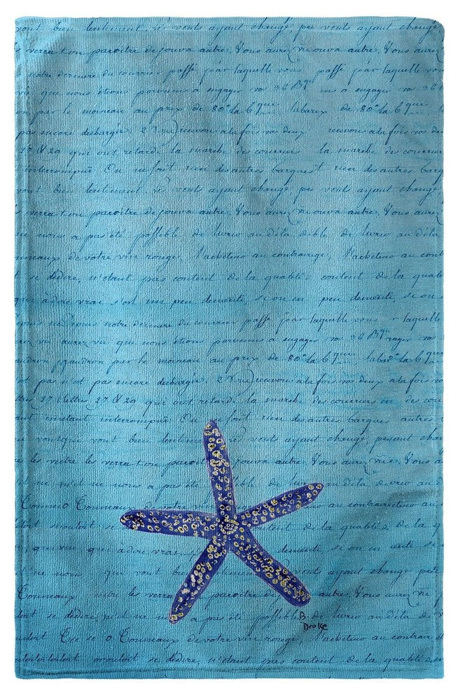 Betsy Drake Blue Starfish Beach Towel