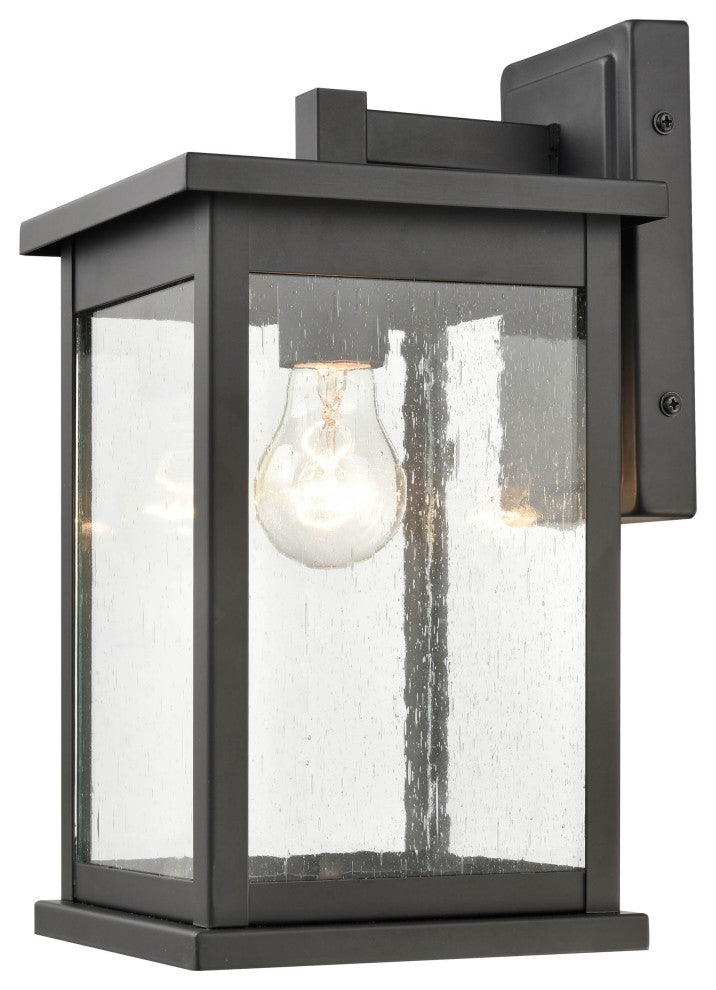 1 Light 7 in. Powder Coat Black Outdoor