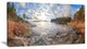 "Rocky Coast of Autumn Lake" Seashore Canvas Art, 1 Panel, 60"x28"