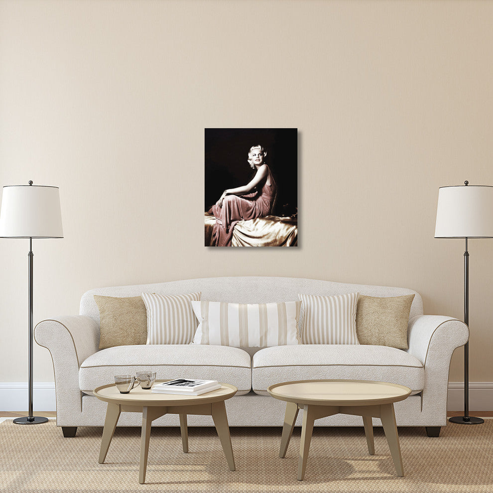 "Jean Harlow" Stretched Canvas Giclee by Hollywood Photo Archive, 28x36"