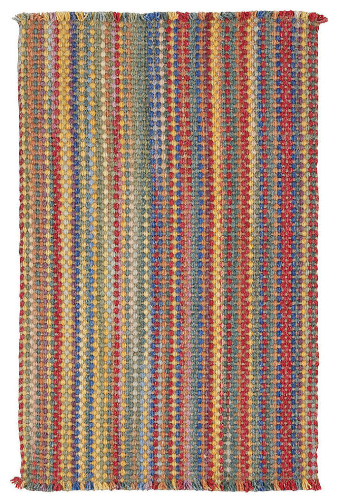 Capel Nags Head Bright Multi 0404_950 Flat Woven Rugs - 3' X 5' Vertical Stripe