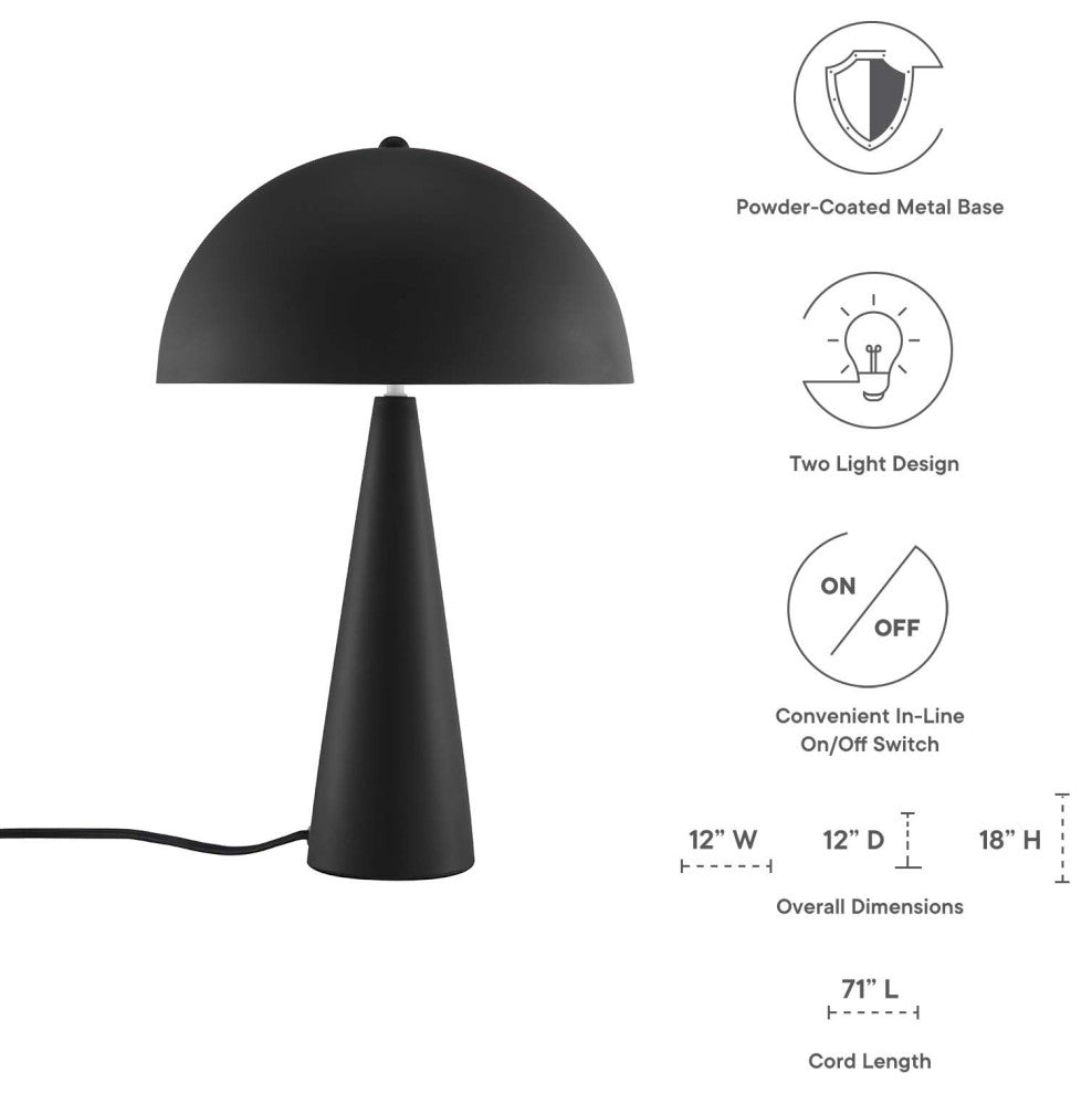 Selena Metal Table Lamp, Black