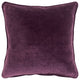 Plum Solid Luxurious Modern Throw Pillow
