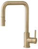STYLISH Single Handle Pull-Down Dual Mode Kitchen Faucet Stainless Steel Golden