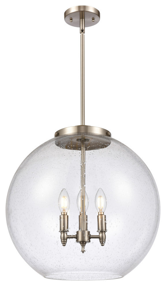 Athens Pendant, Brushed Satin Nickel, Seedy, Seedy