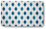 Ikat Dot Stripes Soft Chenille Area Rug, Teal, 3'x5'