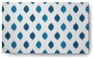 Ikat Dot Stripes Soft Chenille Area Rug, Teal, 3'x5'