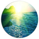 Foaming Blue Waves, Seashore Round Wall Art, 23"