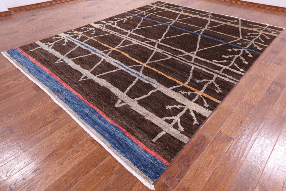Moroccan Hand Knotted Wool Rug 9' 1" X 11' 9" Q6508