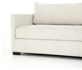 Wickham Sofa Bed, 86.5" Alameda Snow, Ebony, Ronan Linen, Queen