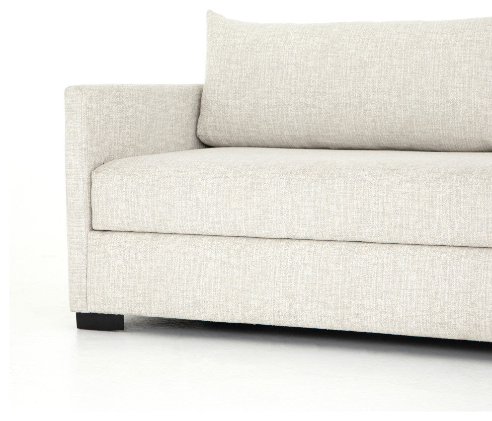 Wickham Sofa Bed, 86.5" Alameda Snow, Ebony, Ronan Linen, Queen