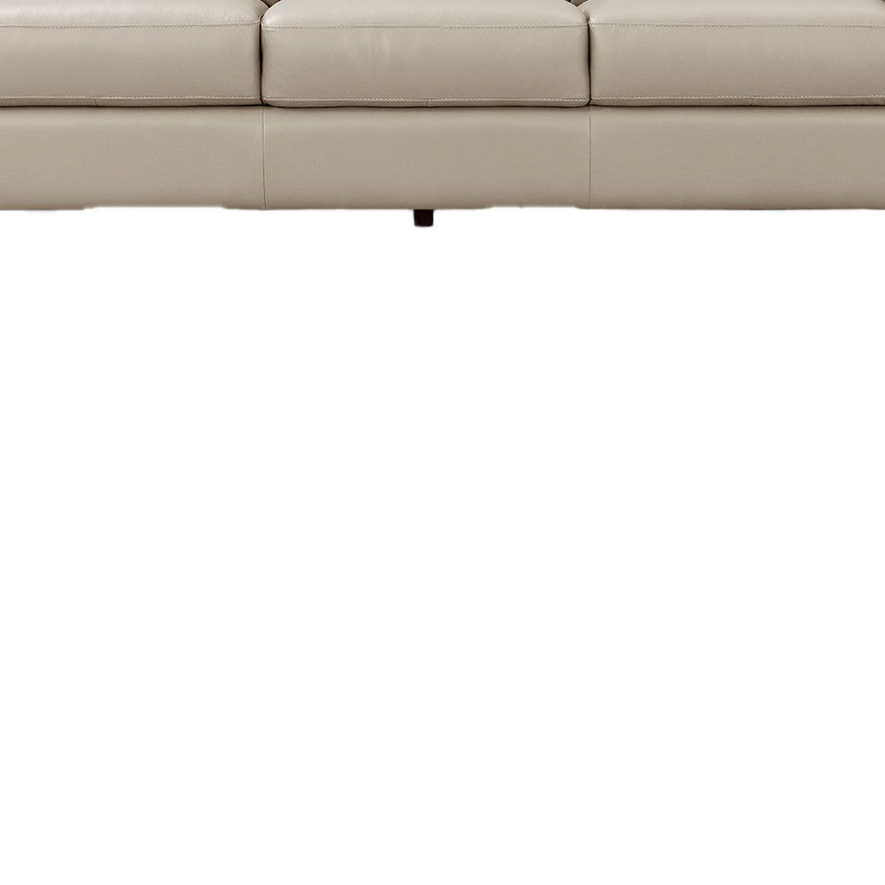 Lv01299 Sofa , Beige Leather Pacific Palisades ( 1-Piece /1Ctn