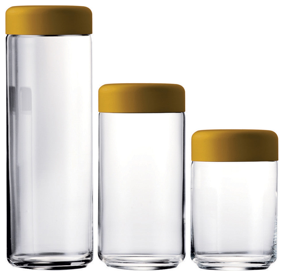 Atmosfera Food Container Urano 3-Piece Set, Materic Ocher