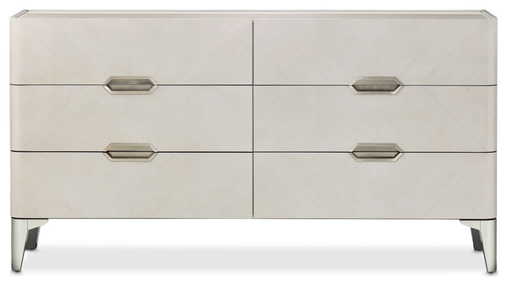 Penthouse Dresser and Mirror Set, Ash Gray