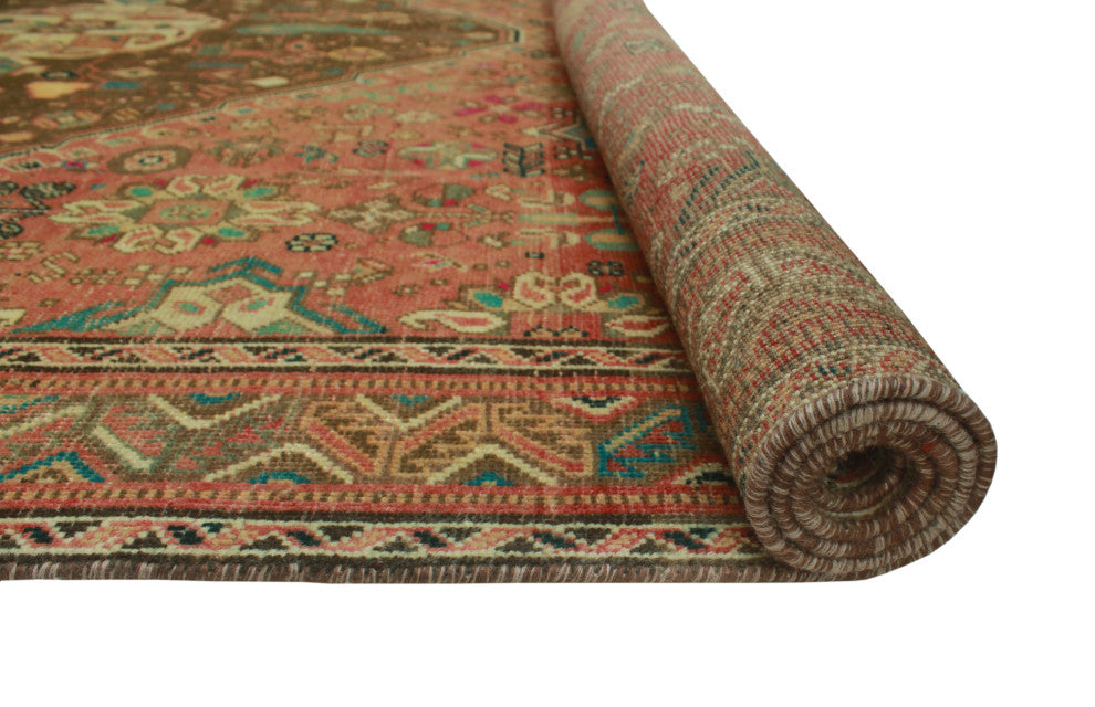 Fine Vintage Distressed Tamana Rust Rug