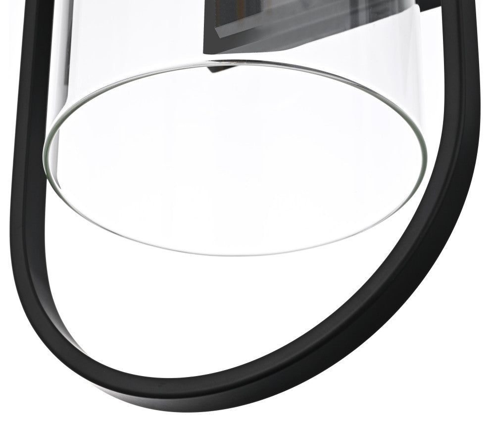 Home Living 8" Outdoor Wall Sconce, Black