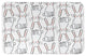 Cute White Rabbit Pattern 34x21 Bath Mat