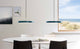 Asteria Flat-Panel LED Pendant Light, Petrol