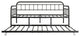 Gewnee Twin Size Metal Daybed Frame with Trundle
