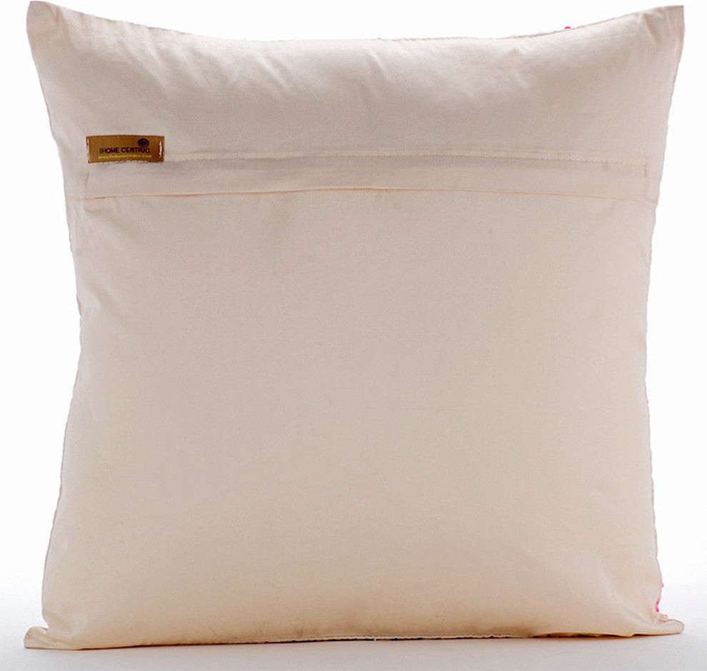 Pink Throw Pillow Covers 16"x16" Silk, The Faraway Land