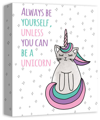 Be a Unicorn Cat 11x14 Canvas Wall Art