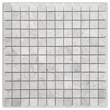 Silver Gray Dark Polished 1x1 Marble Mosaic