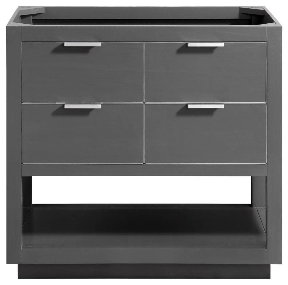 Avanity Allie 36" Vanity Only, Twilight Gray With Brushed Silver Hardware