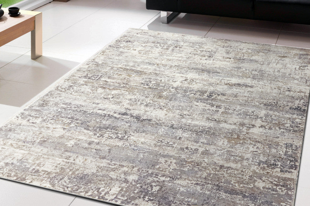 Castilla Cream And Gray Area Rug, 9X12.10