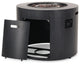 Jasmine Outdoor 40,000 BTU Circular Fire Pit, Brushed Black