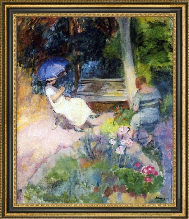 Henri Lebasque the Garden Framed Premium Canvas Print, 16"x20"