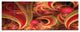 Pink Symmetrical Fractal Pattern, Floral Canvas Art Print, 70"x28", 6 Panels