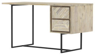 Peridot 2 Drawer Desk, Natural Acacia Wood