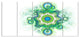 Cabalistic Star Fractal Flower, Abstract Canvas Art Print, 70"x28", 6 Panels