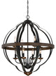 Quoizel SRN5208MK Eight Light Foyer Pendant Siren Marcado Black
