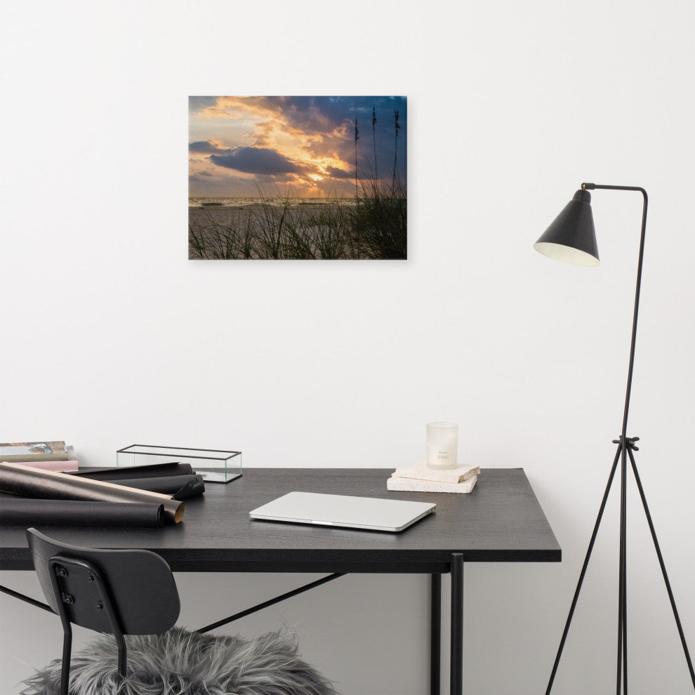 Coastal Wall Artwork: Anna Maria Island Beach Sunset 2 Canvas Print, 18" X 24"