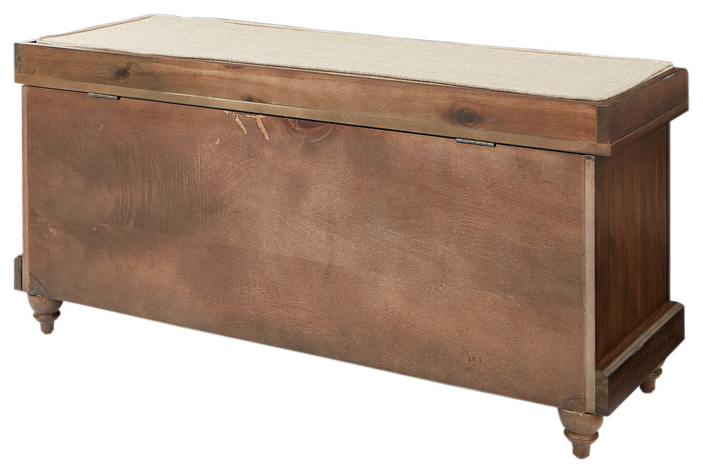 Storage Bench, Distressed Brown ASM