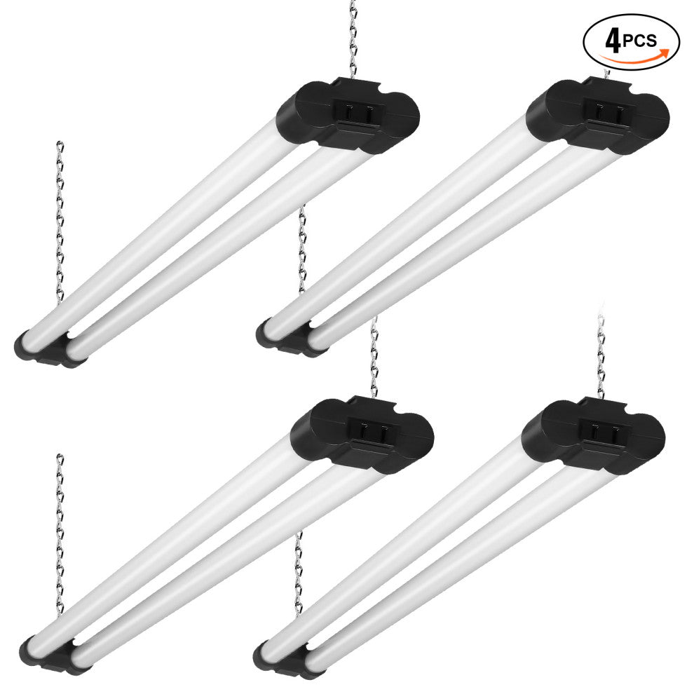 VEVOR 4 Pack 4 FT LED Shop Light 40W Linkable Ceiling Shop Light Fixture 4500 LM