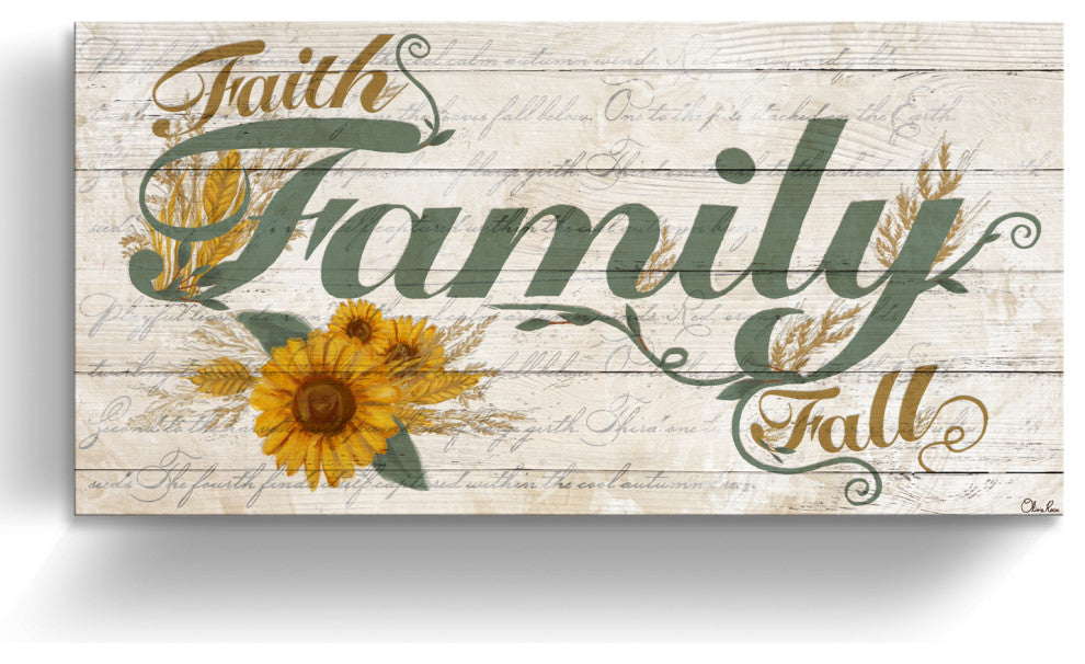 Family Wrapped Canvas Harvest Wall Art, 8"x16"
