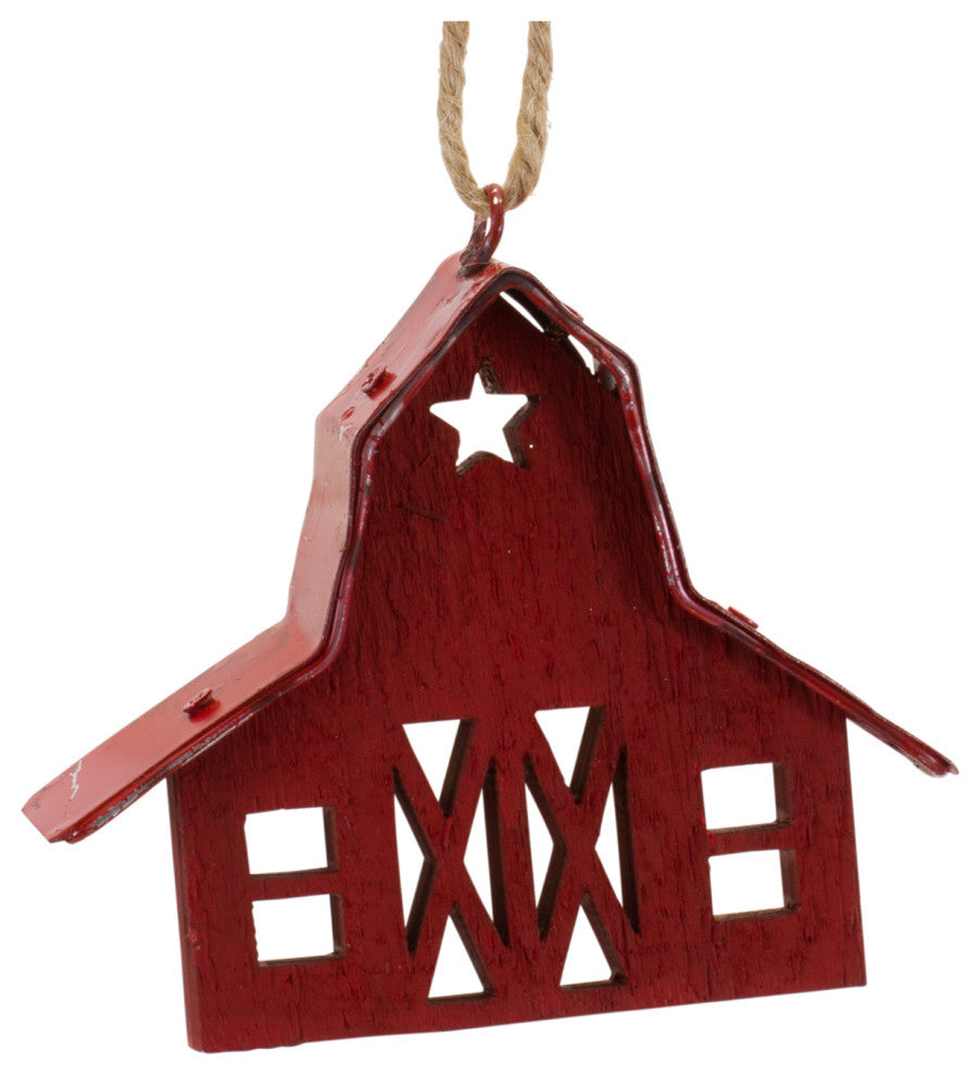 Wood Barn Ornament, 2-Piece Set4