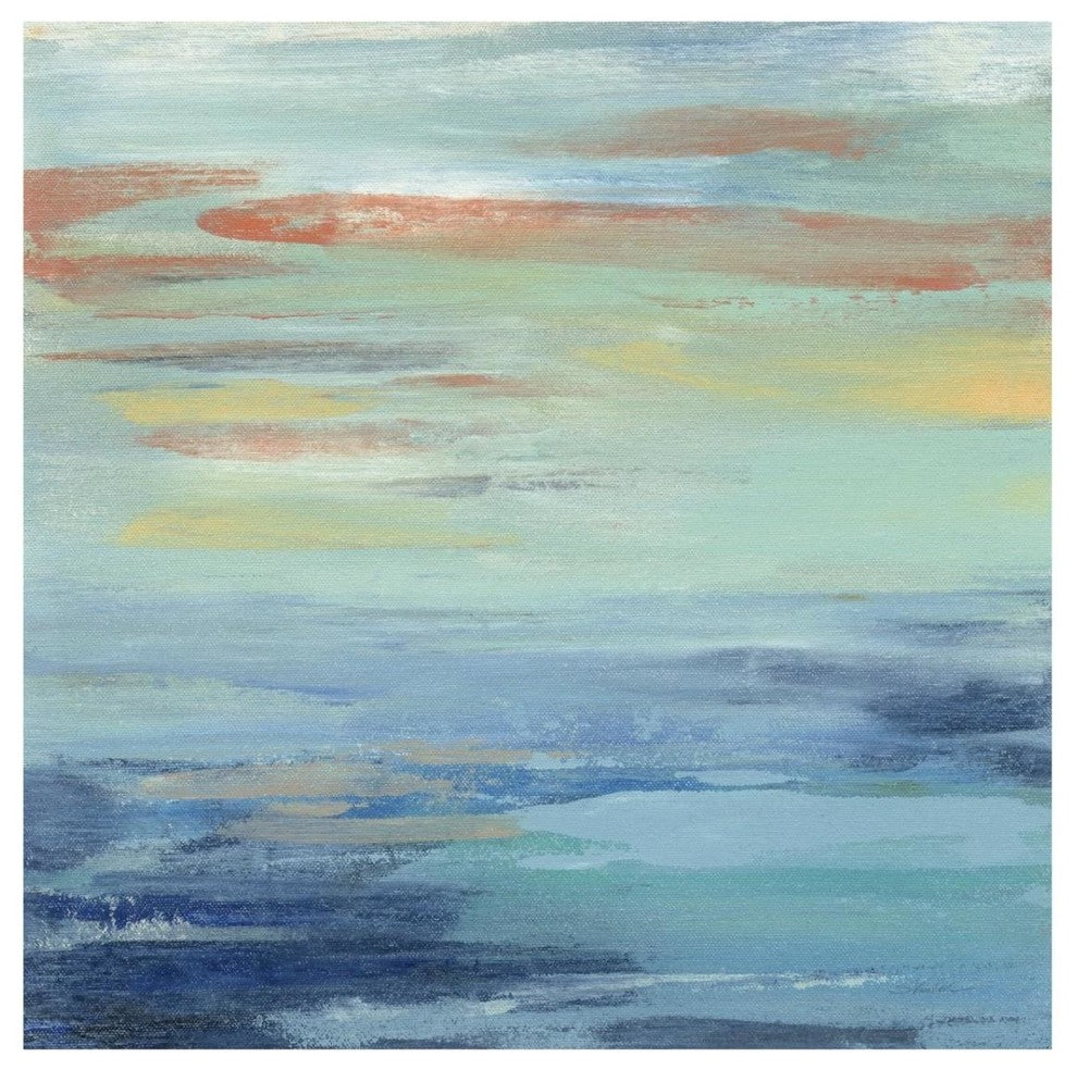 "Sunset Beach I" Digital Paper Print by Silvia Vassileva, 32"x32"