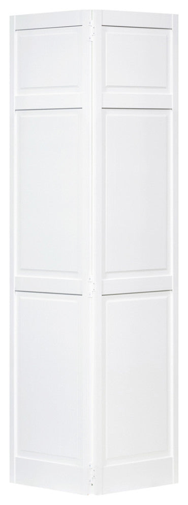 Bi-fold Closet, Door Traditional 6-Panel, White, 1"x24"x80"