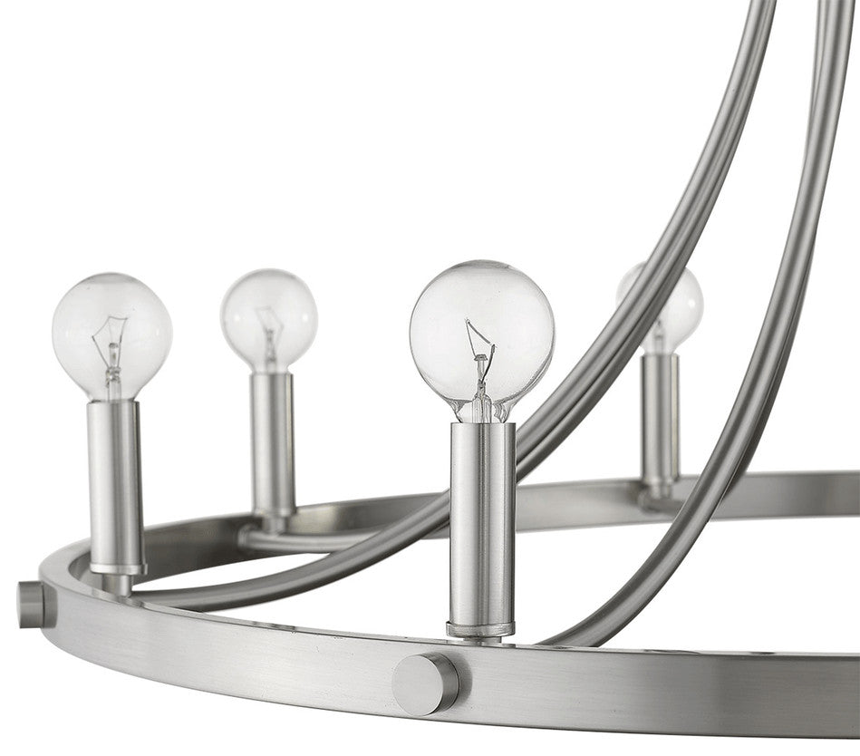 Sawyer 8-Light Satin Nickel Chandelier