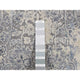 Battleship Gray Broken and Erased Pure Silk Hand Knotted Runner Rug 2'5"x10'