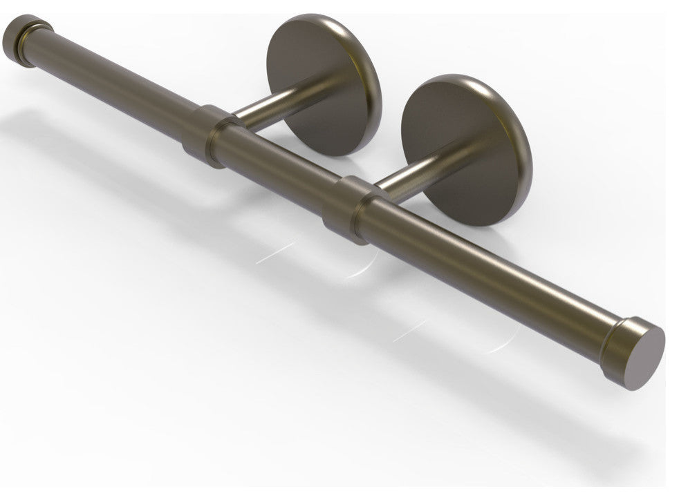 Prestige Skyline Double Roll Toilet Tissue Holder, Antique Brass